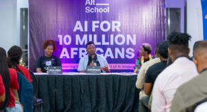 Foluso Folorunso, the project lead (L) Adewale Yusuf, CEO and co founder AltSchool, Christine Ashimwe, AltSchool’s business developer for East Africa (R)
