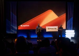 Paystack's CEO on stage for their first Consumer APP Launch, Zap