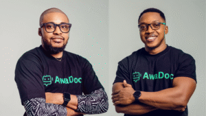AwaDoc Co founders, Jesse Benedict and Chinonso Fidelis Egemba (L R)