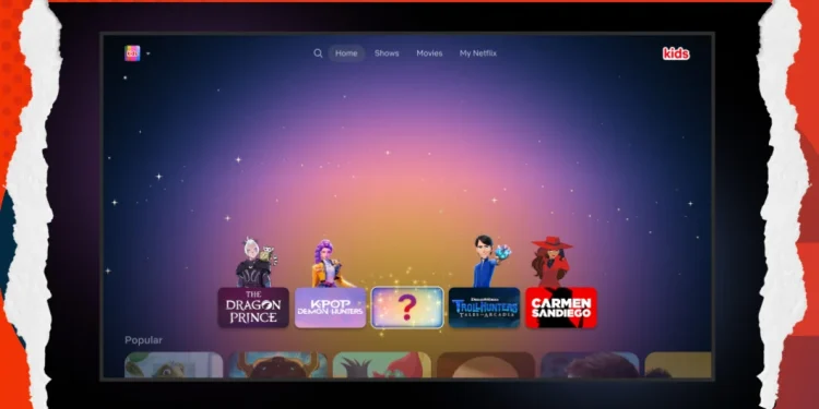 Netflix kids profiles redesign 2025 interface