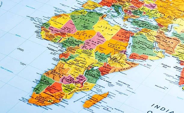 Beautiful map of Africa