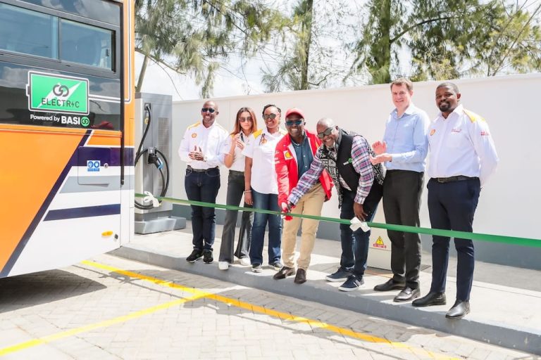 BasiGo Electric Bus Charging Hub at Shell Athi River Station