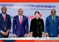 Lagride Chairman Chief Diana Chen and UBA CEO Oliver Alawuba at the $100M facility signing ceremony