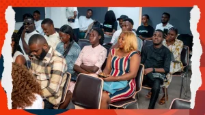 Panelists from CcHUB and Data Science Nigeria discussing health financing at the MyItura event.