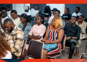 Panelists from CcHUB and Data Science Nigeria discussing health financing at the MyItura event.