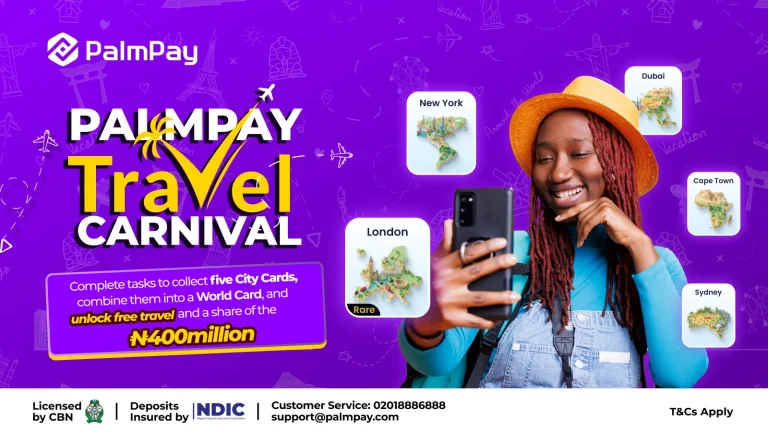 Palmpay 400 million travel carvival