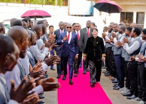 Lagride Chairman Chief Diana Chen and UBA CEO Oliver Alawuba at the $100M facility signing ceremony