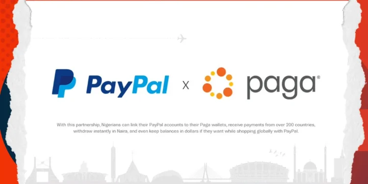 Techsoma Africa Paga and PayPal partnership logo representing international payment integration in Nigeria