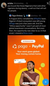 Techsoma Africa PayPal Paga partnership Nigeria