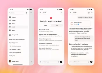 Chatgpt Health Africa: Interface of OpenAI's new ChatGPT Health feature showing connected apps like Apple Health and MyFitnessPal, with a focus on privacy and medical data organization.