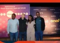 Onafriq Conduit Partnership: executives announcing a stablecoin partnership for African cross-border payments in Nairobi.