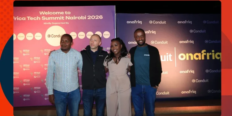 Onafriq Conduit Partnership: executives announcing a stablecoin partnership for African cross-border payments in Nairobi.