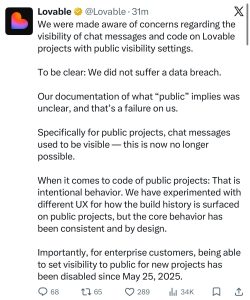 Lovable AI data breach