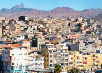 A coastal city view in Cape Verde