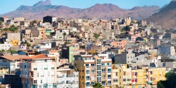 A coastal city view in Cape Verde