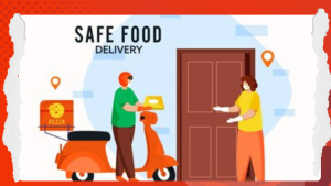 Safer food packaging on sealed meal bags and containers ready for delivery