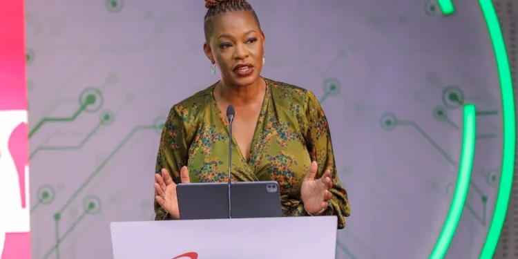 Esther Waititu, Safaricom's outgoing Chief Financial Services Officer, whose departure coincides with Vodacom formalising control of the company
