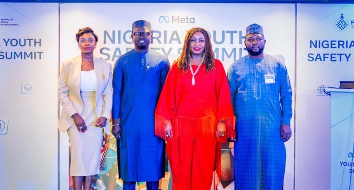 Techsoma Africa NITDA and Meta officials at the Nigeria Youth Safety Summit in Abuja announcing the youth online safety partnership