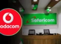 Safaricom and Vodacom branding, after Vodacom completed its $2.1 billion takeover of the Kenyan telecom giant