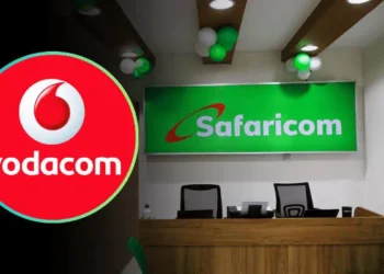 Safaricom and Vodacom branding, after Vodacom completed its $2.1 billion takeover of the Kenyan telecom giant