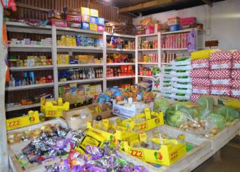 A spaza shop in south africa