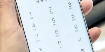 A mobile phone displaying a USSD menu, the technology still carrying most of Africa's mobile money transactions