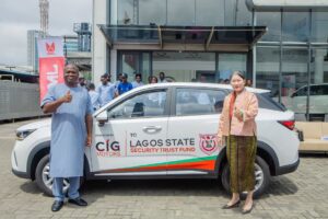 CIG Motors Donates ₦300m Worth of Vehicles to Lagos LSSTF 2 Chief Diana Chen Chairman and CEO of CIG Motors Group has led the donation of 10 operational 1
