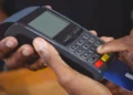 A POS card reader machine, the core tool behind Nigeria's agent banking business