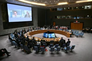 OpenAI and Anthropic CEOs addressing UN Security Council on AI regulation