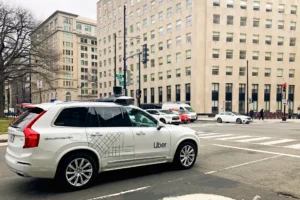 A picture of an Uber ride