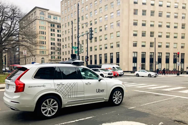 A picture of an Uber ride