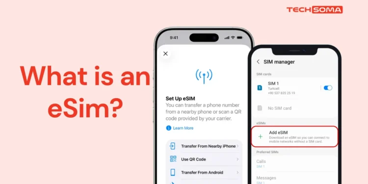 Banner showing how to add an esim to iphone