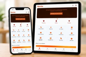 An image of the remitta app UI