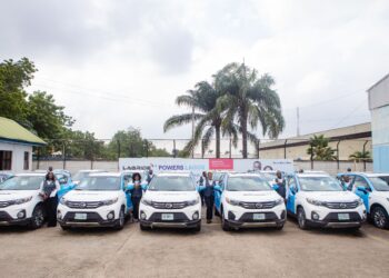 Newly deployed LagRide vehicles, part of a 400-car rollout across Lagos ahead of the Ember months