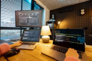 Code on a laptop screen, illustrating Hacktron AI security research that reached OpenAI's internal systems