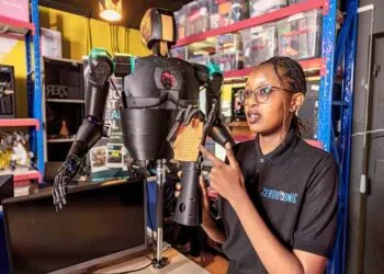 ZeroBionic robotic hand translating speech into sign language for deaf students in Kenya