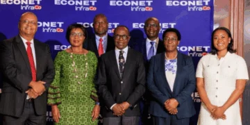 An image of Econet InfraCo officials