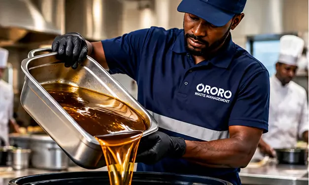 Ororo Waste Secures Up to $1 Million to Expand Used Cooking Oil Collection in Nigeria 4 an image of an ororo waste technician